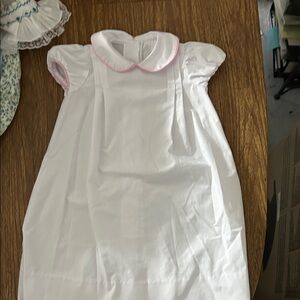 White and Pink Baby Gown